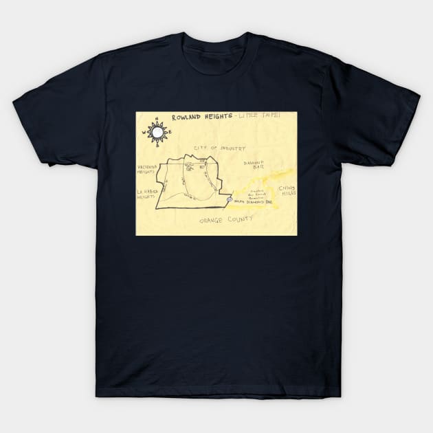 Rowland Heights T-Shirt by PendersleighAndSonsCartography